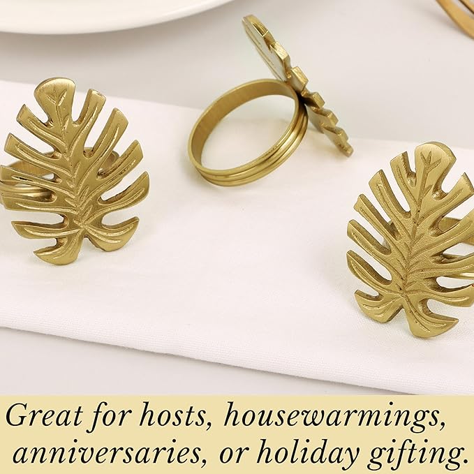 Napkin Rings Set of 12 Metal Napkin Holder Cuffs - Image 5