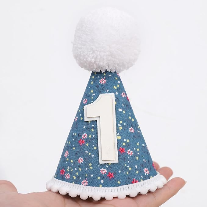 WAUAO Floral 1st Birthday Hat - Image 6