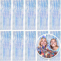 10 Pack Foil Curtain Backdrop Iridescent Metallic Tinsel Foil Fringe Curtains by KEJ