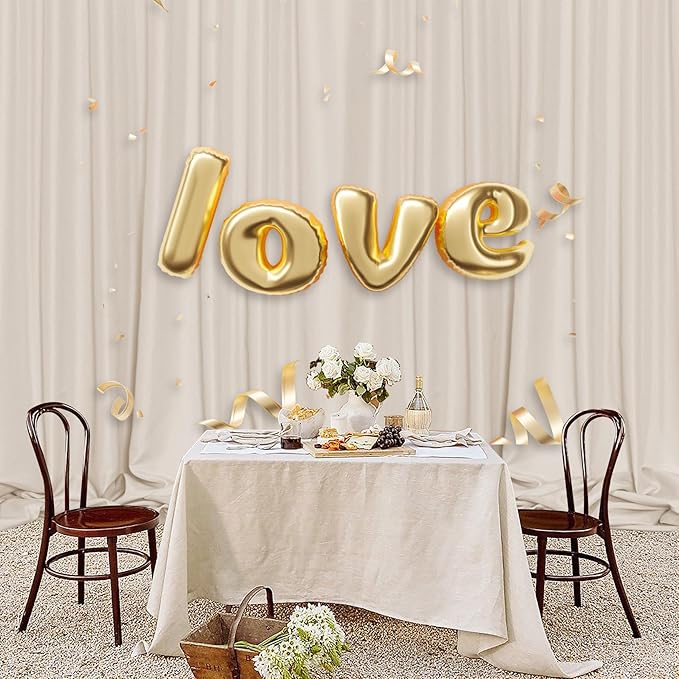 MEETSKY Beige Backdrop Curtains 10ft x 10ft - Image 4