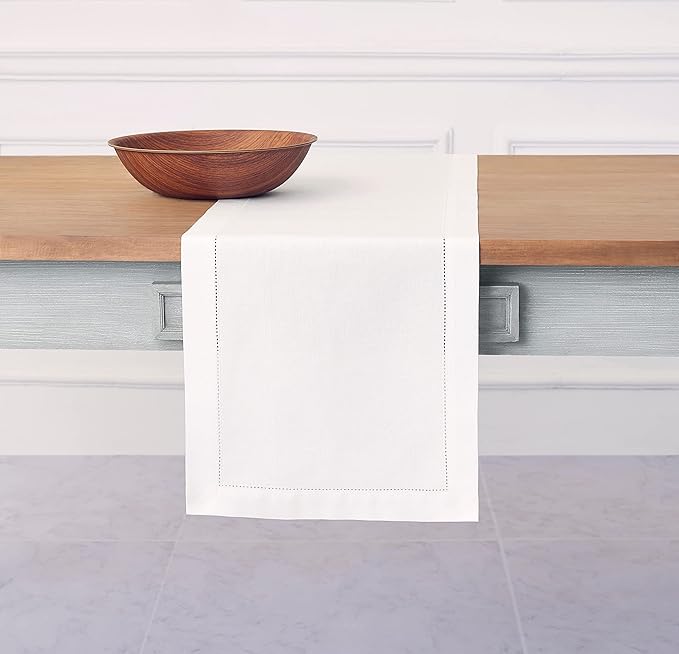 Solino Home White Table Runner 120 Inches Long by SolinoHome