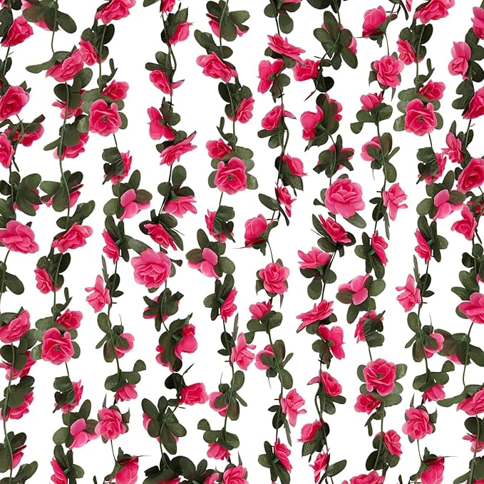 8 Pcs 65.6 Ft Flower Garland Rose Vines, Rose Garland - Image 7