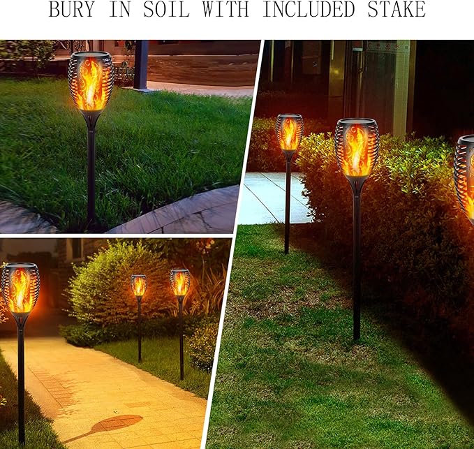 I-SHUNFA 96 LED Outdoor Waterproof Solar Torch Lights - Image 6