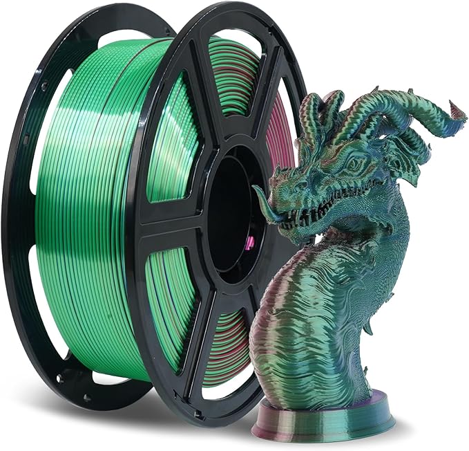 FLASHFORGE Silk Tri-Color Filament, 3D Printer Filament Color Change 1kg Spool by FLASHFORGE
