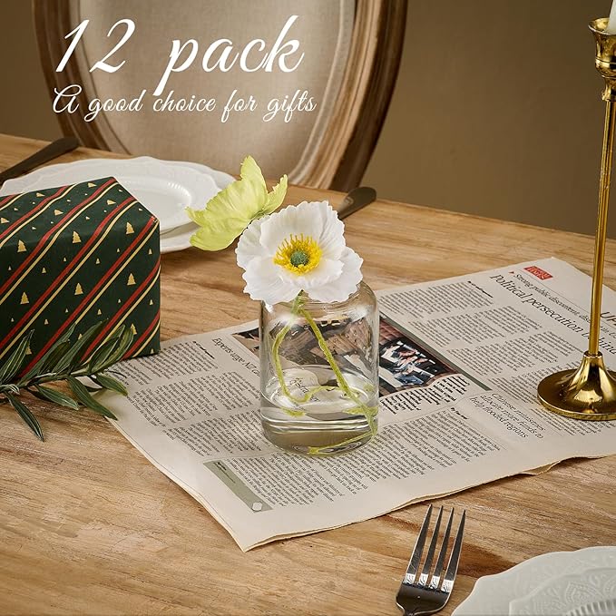 Glass Bud Vases Set of 12 Clear Flower Vase - Image 8