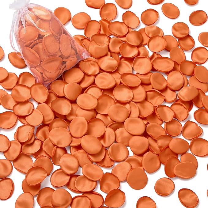 Serwalin 300Pcs Silk Rose Petals Fake Flower Petals Orange Artificial Rose by Serwalin