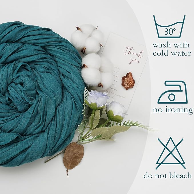 12 Pack Teal Cheesecloth Table Runner 10ft Boho Gauze Fabric Cheese Cloth Table - Image 5
