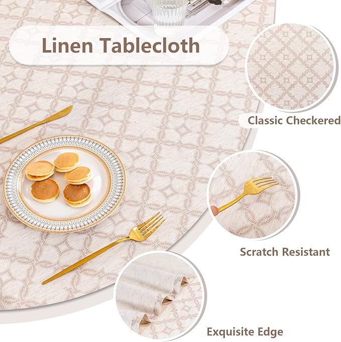 MYSKY HOME Checkered Rectangle Tablecloth 60x120 Inches - Image 3