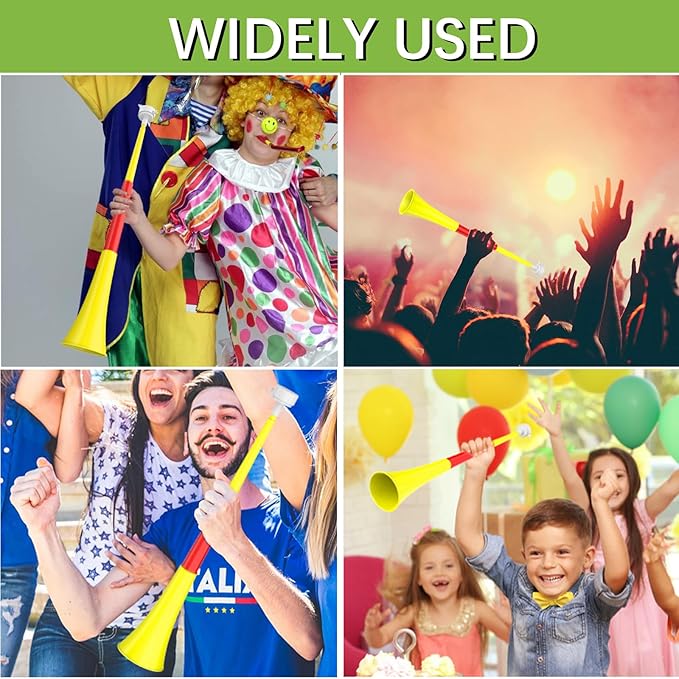 Collapsible Stadium Horn Noise Maker 24 Inch VuvuzelaPlastic Trumpet Blow Horns - Image 6