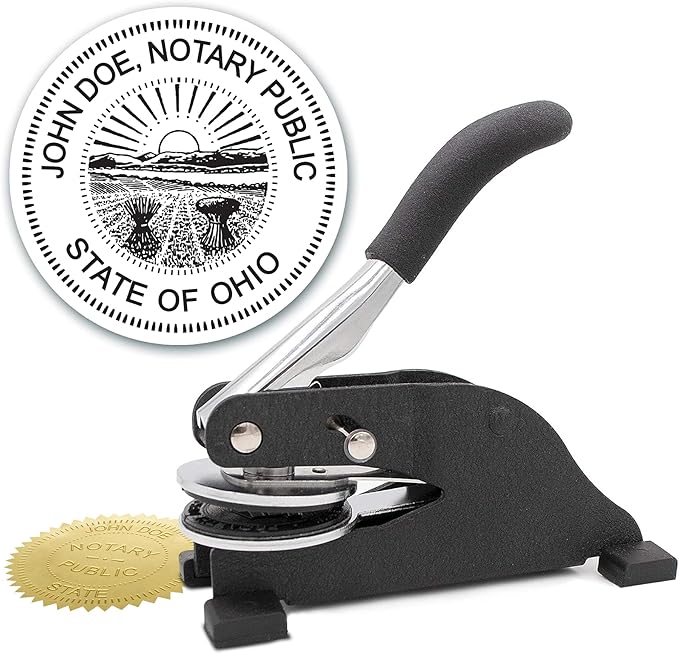 MaxMark Notary Seal Round Desk Embosser by Maxmark