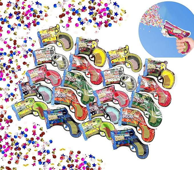 Confetti Cannon, Self-Inflating Confetti Poppers, Wedding and Birthday Party by CIXVOEMK