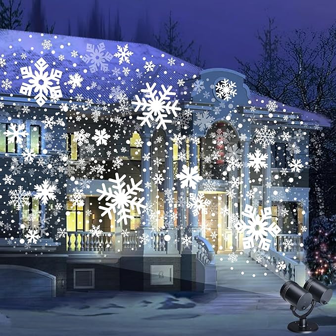 Snowflake Projector Lights, Christmas Decorations Lighting Projector, - Image 3