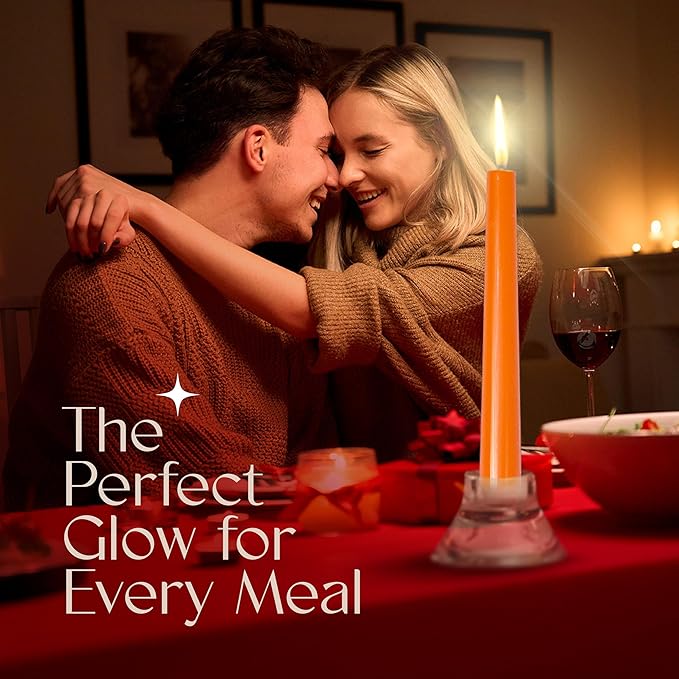 Leor & Lair Orange Taper Candles - Image 5