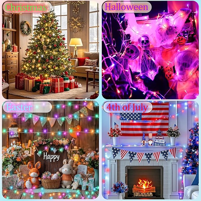 164FT 500LED Christmas Lights Color Changing, 35 Colors String Lights - Image 2