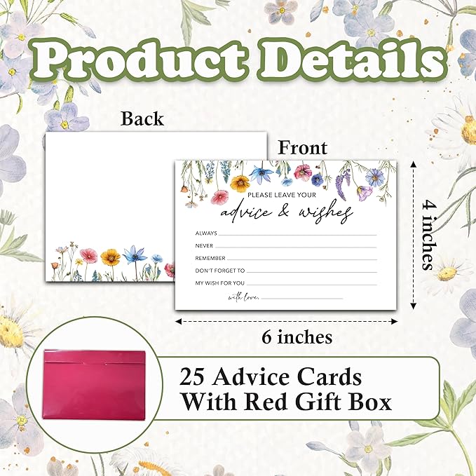 Advice And Wishes Cards, Wildflowers Advice Cards - Image 2