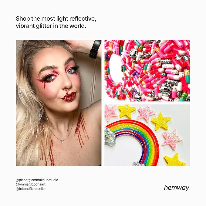 Hemway Eco Friendly Biodegradable Glitter 100g / 3.5oz Bio Cosmetic Safe - Image 6