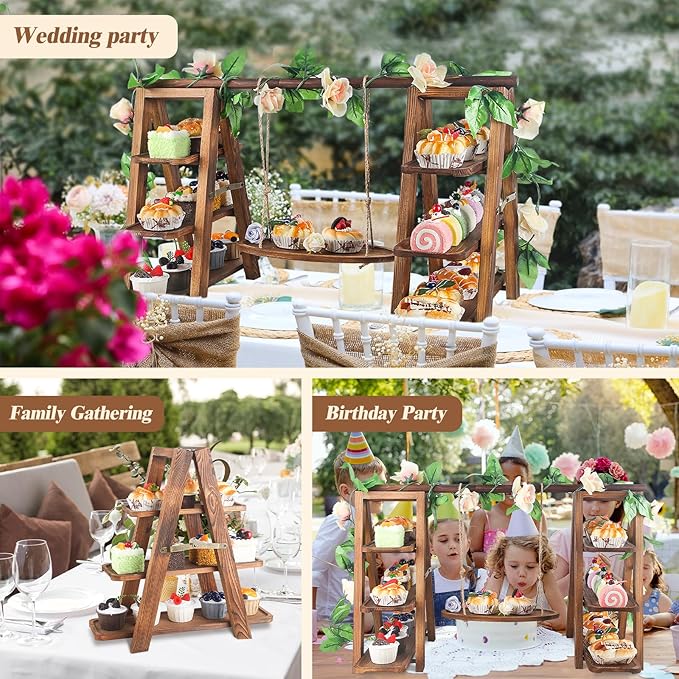 Wooden 3 Tier Cupcake Stand - Image 7