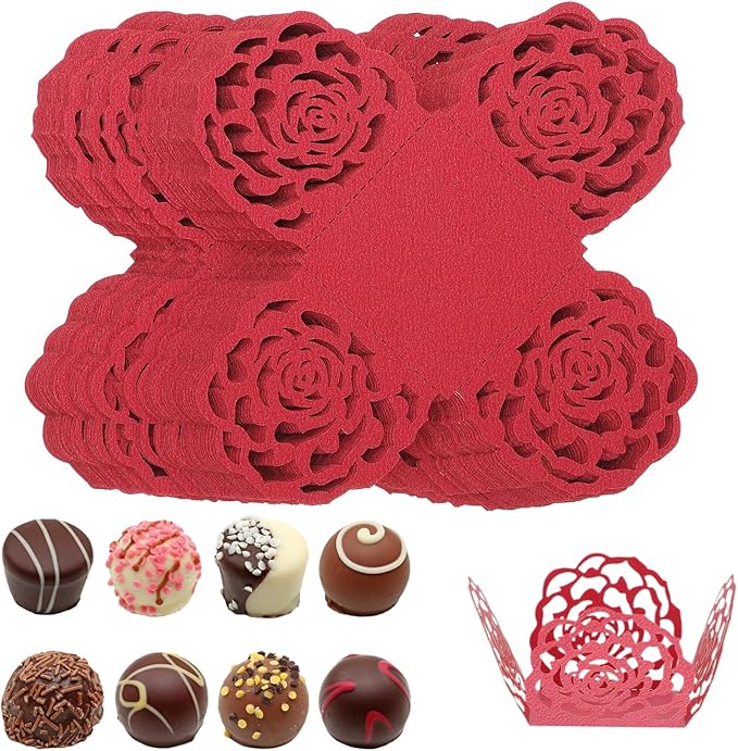 50Pcs Truffle Cupcake Wrapper Liners, Paper Chocolate Candy Wrappers, Peanut by Unknown