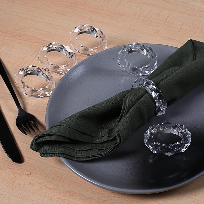 Transparent Acrylic Napkin Rings - Image 5