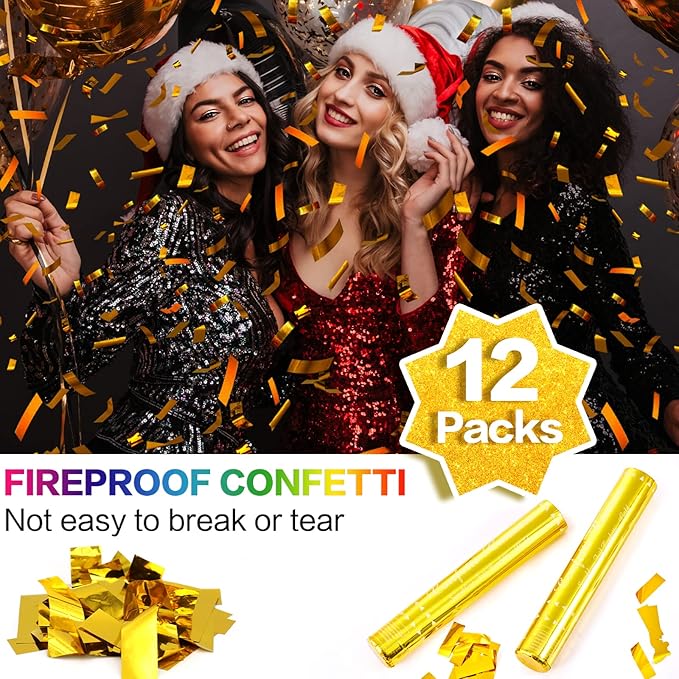 Gold Confetti Poppers - Image 5