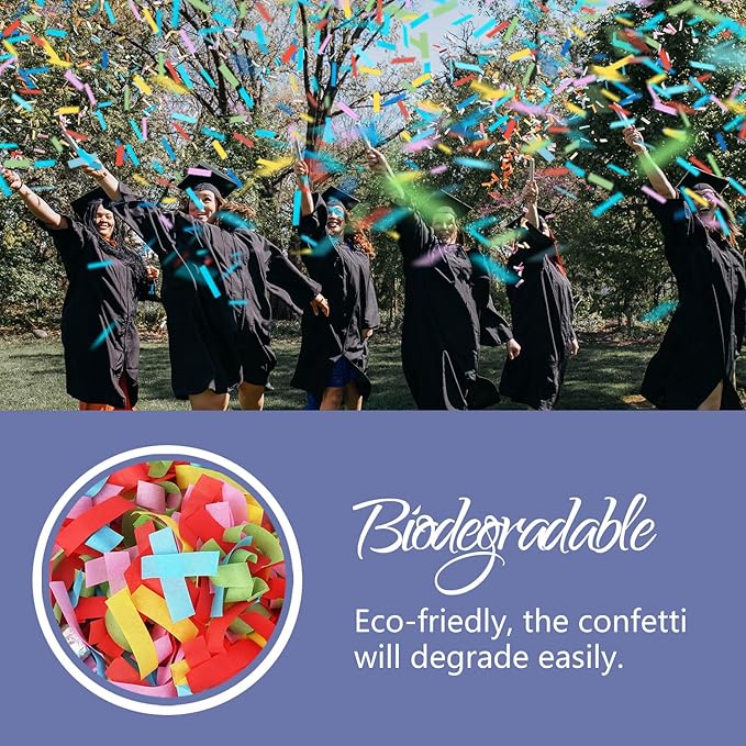 BATTIFE 21Pack Confetti Wands, Colorful Confetti Shoots Poppers, Tissue Paper - Image 4