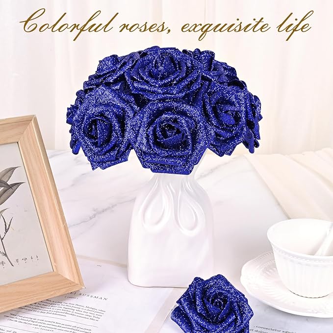 BLEUM CADE 36Pcs Artificial Flowers Fake Roses - Image 4