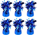 6 Pack Blue Balloon Weights Metallic Holder Anchors Balloon Holder Weights by Unknown