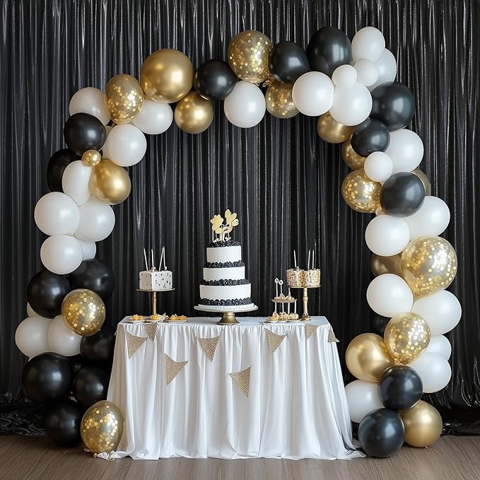 30ftx10ft Black Sequin Backdrop Curtain - Image 5