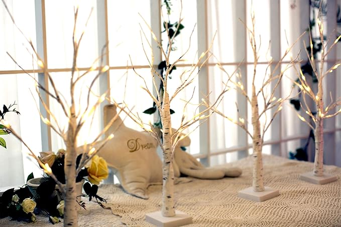 EAMBRITE Home Decorations Light Up White Birch Tree Indoor Christmas Decor - Image 8