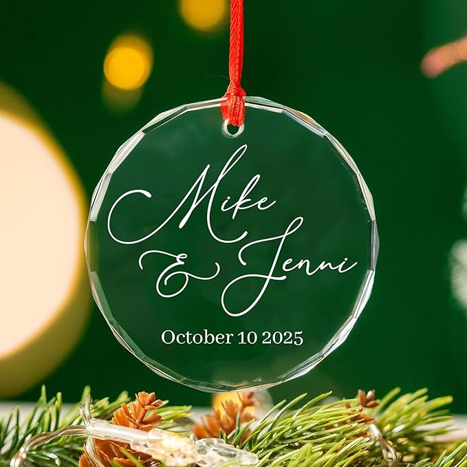 Personalized Glass Ornament 2025 by Noni