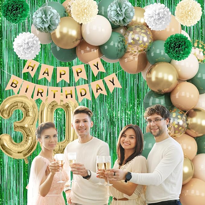 Sage Green 30th Birthday Decorations - Image 7