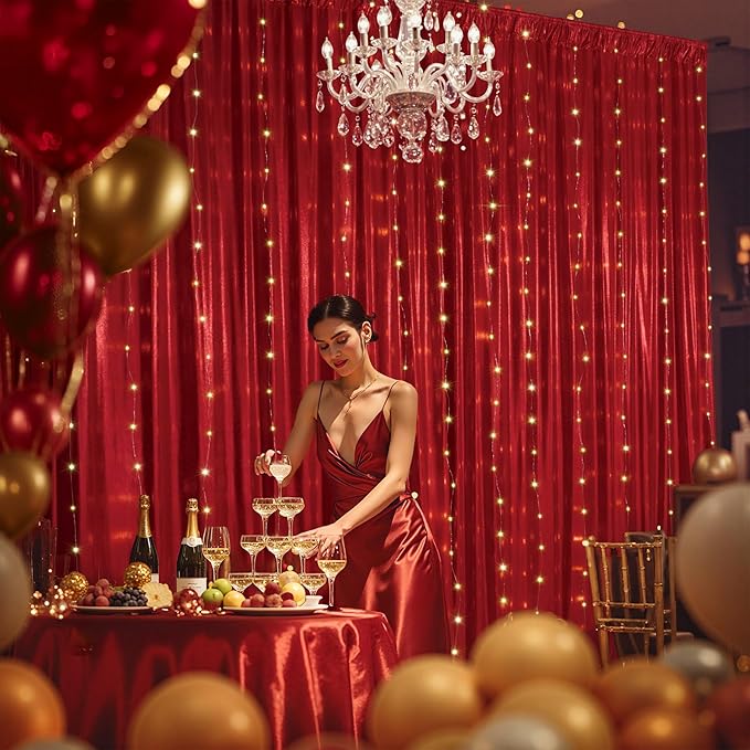 20ftx10ft Red Sequin Backdrop Curtain Panels - Image 7
