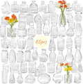 65PCS Glass Bud Vase Set, Different Small Vases by KAMJUNTAR