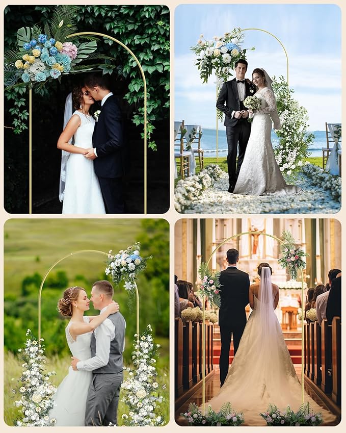 Wedding Arch Set of 2, Balloon Arch Stand Wedding Frame - Image 9