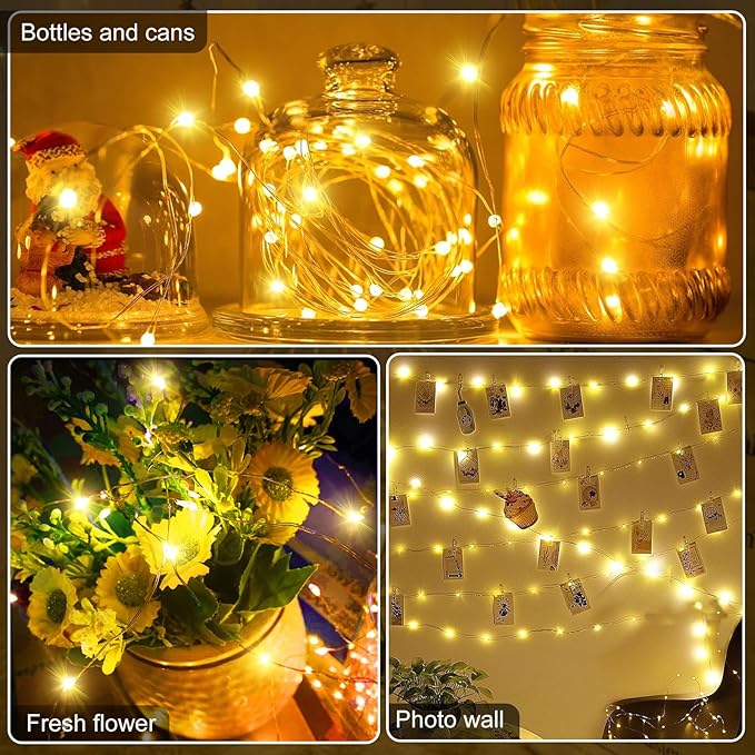 Aogist Led Fairy Lights 3 Modes Battery Operated String Lights Waterproof - Image 6