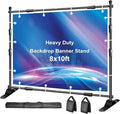 FUDESY Backdrop Banner Stand, 10x8ft Heavy Duty Display Frame, Adjustable Metal by FUDESY