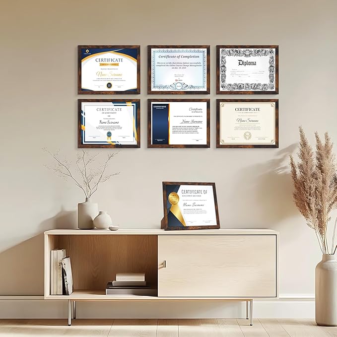 PETAFLOP Bulk 8.5 by 11 Picture Frame Certificate Document Frame Set of 18 - Image 3