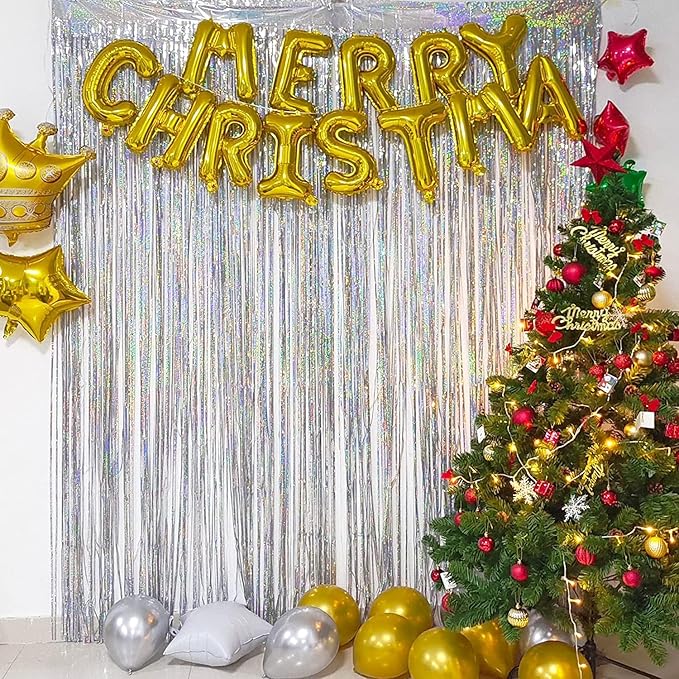 BRAVESHINE Silver Streamers Party Backdrop Decorations - Image 5