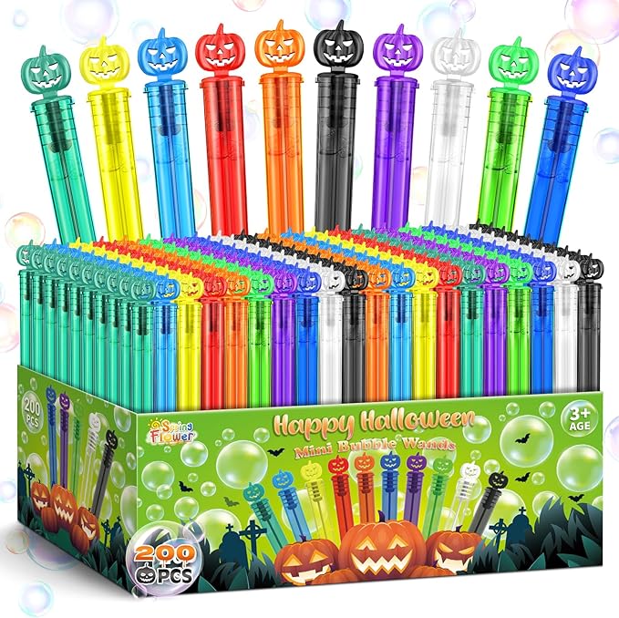 SpringFlower 200 PCS Halloween Party Favor, Bubble Wands by SpringFlower