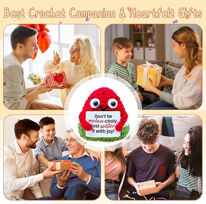 Emotional Support Crochet Watermelon, Lovely Gift - Image 8