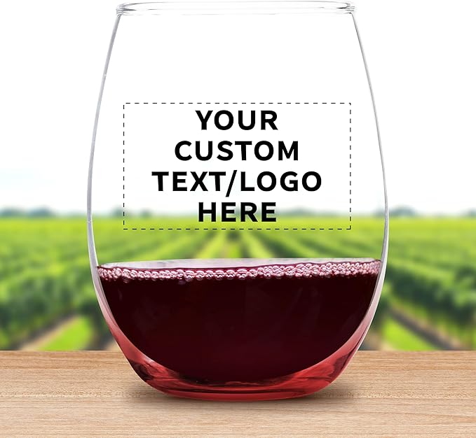 Custom Stemless Wine Glass 9 oz. Set of 100, Personalized Bulk Pack - Image 8