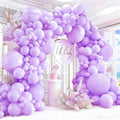 412pcs Pastel Purple Balloon Garland Arch Kit 18 12 10 5 Inch Different Sizes by PAXILE