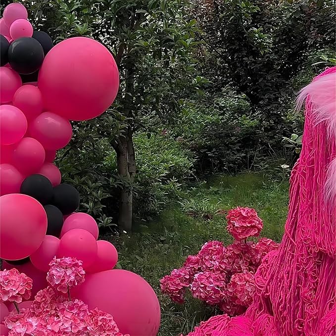 100pcs Hot Pink Balloons, Helium Quality 12 inch Bright Pink Latex Party Balloon - Image 6