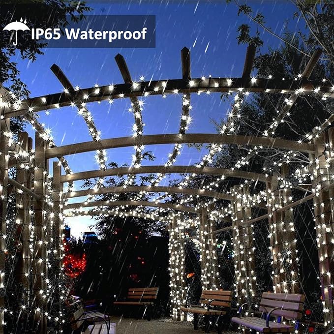 Toodour Solar Christmas Lights, 72ft 200 LED 8 Modes Outdoor Christmas String - Image 3