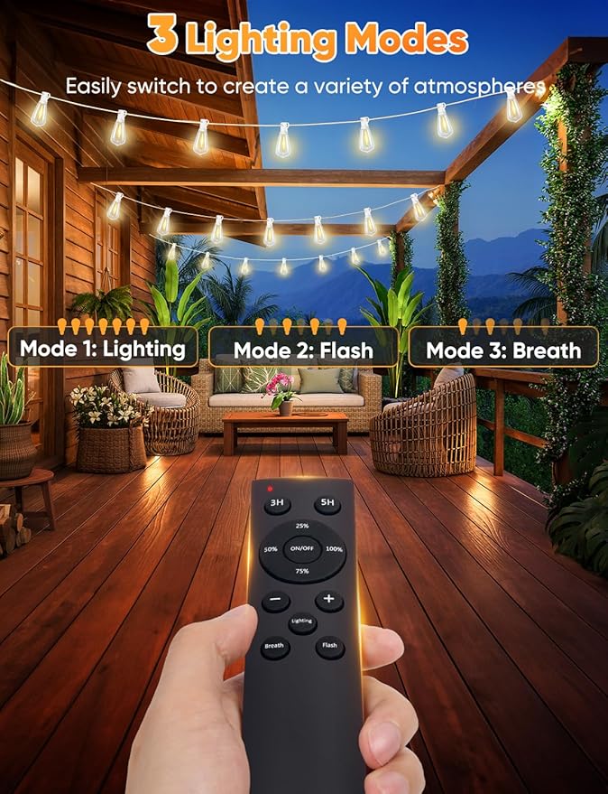 Brightever 100FT Outdoor String Lights - Image 3
