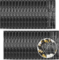 30 Pack Black Foil Fringe Curtain Backdrop, 3.3x8.2 Feet Metallic Tinsel by LITLANDSTAR