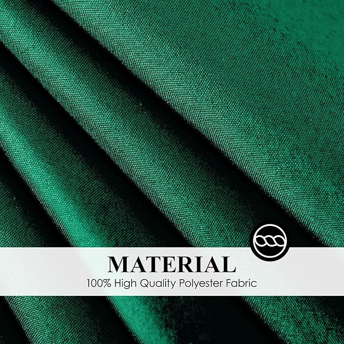 Round Tablecloth 2 Pack 90 Inch Dark Green Tablecloths Washable Decorative - Image 6