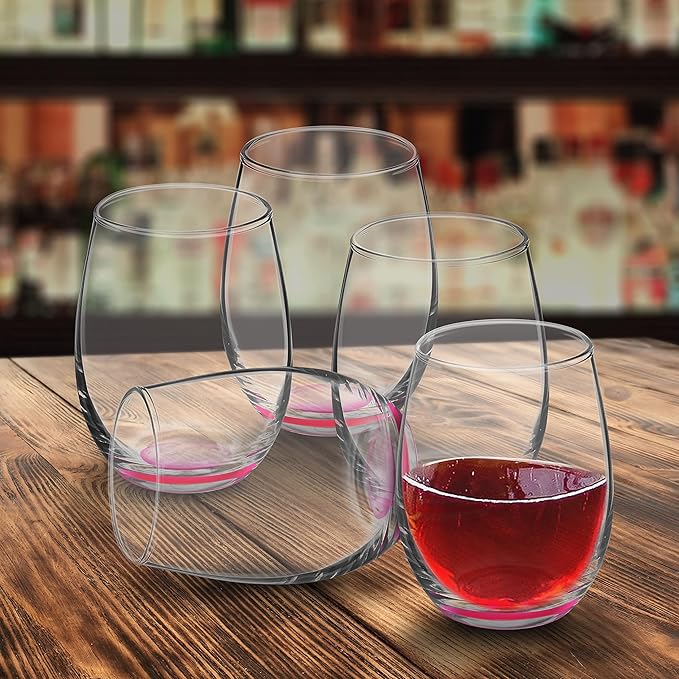 DISCOUNT PROMOS Stemless Wine Glasses by ARC 5.5 oz. Set of 12, Bulk Pack - Image 8