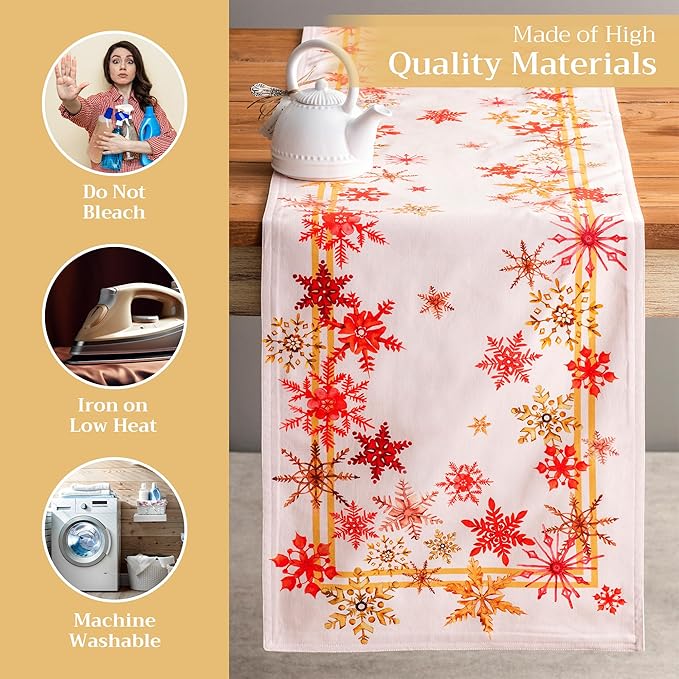 Maison d' Hermine Table Runner 100% Cotton Double Layer Table Runners 72 inches - Image 3