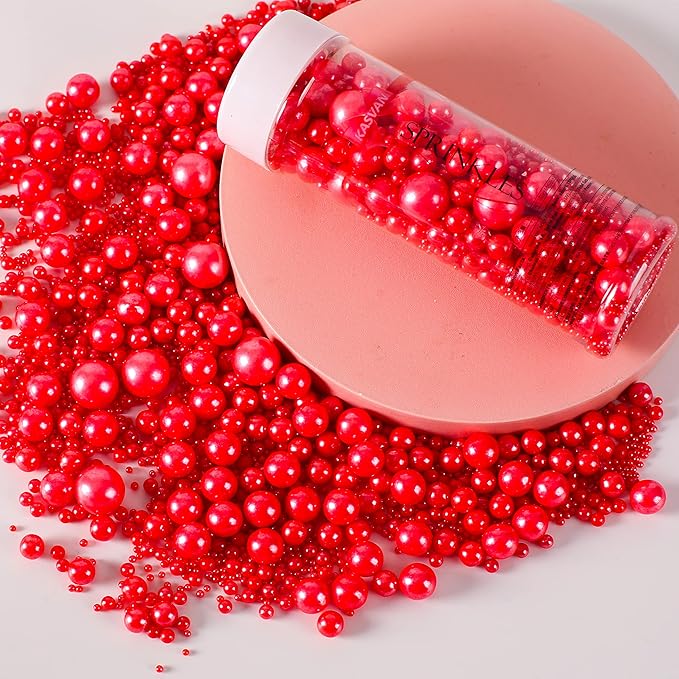 Kasvan Red Pearl Sugar Sprinkles - Image 3